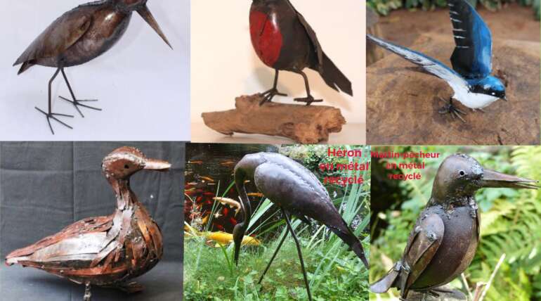 SCULPTURES EN METAL RECYCLE : idées pour vos cadeaux de Noel